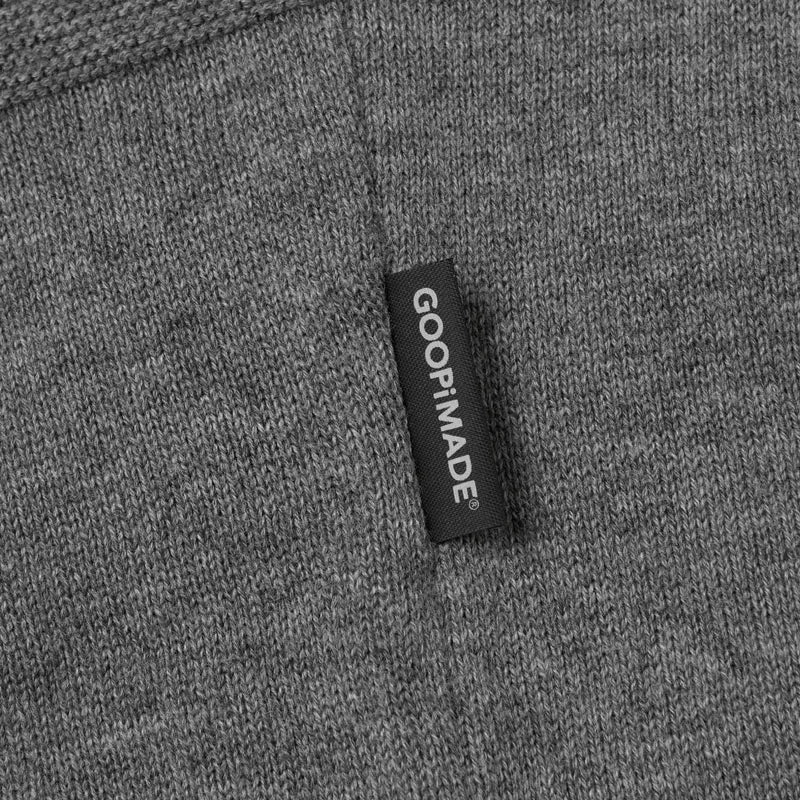 AES x GOOPiMADE “G.A.T-01K” Checkerboard Knit Polo Shirt - Gray