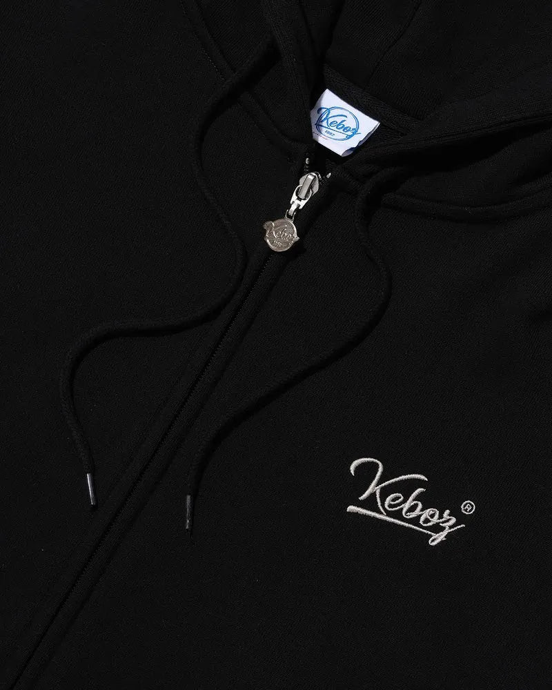 KEBOZ BB LOGO SWEAT FULL ZIP HOODIE