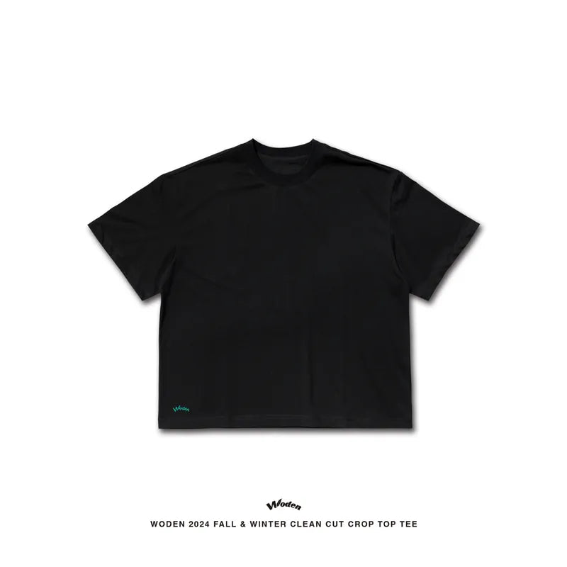 WODEN 2024 Fall & Winter 036 Clean Cut Crop Top Tee