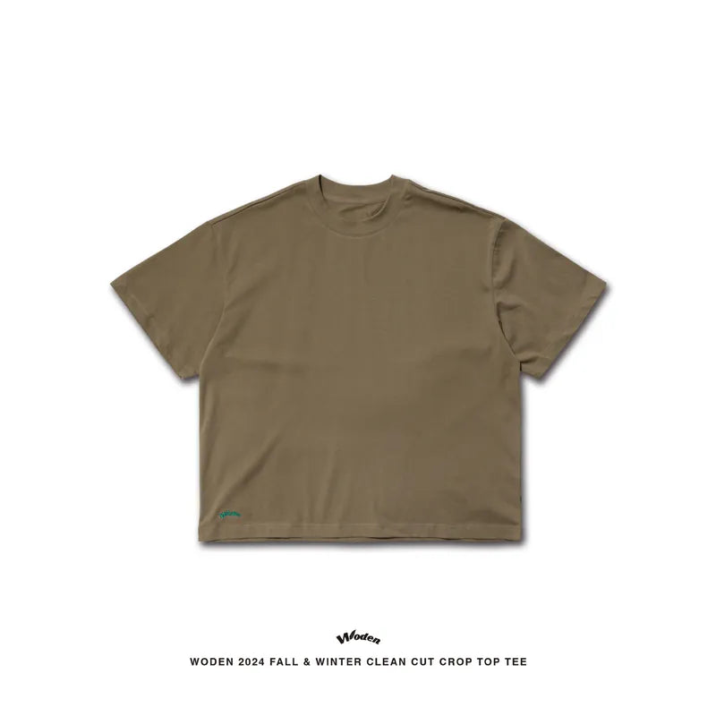 WODEN 2024 Fall & Winter 036 Clean Cut Crop Top Tee