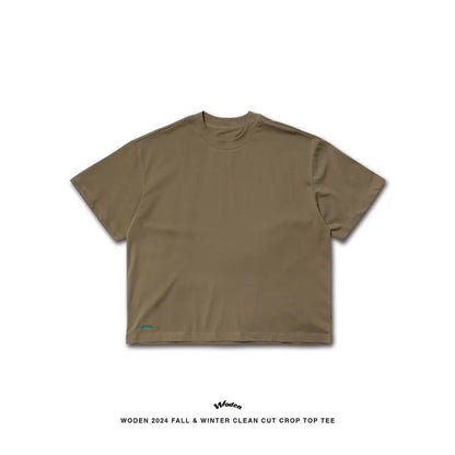 WODEN 2024 Fall & Winter 036 Clean Cut Crop Top Tee