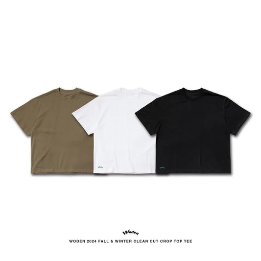 WODEN 2024 Fall & Winter 036 Clean Cut Crop Top Tee