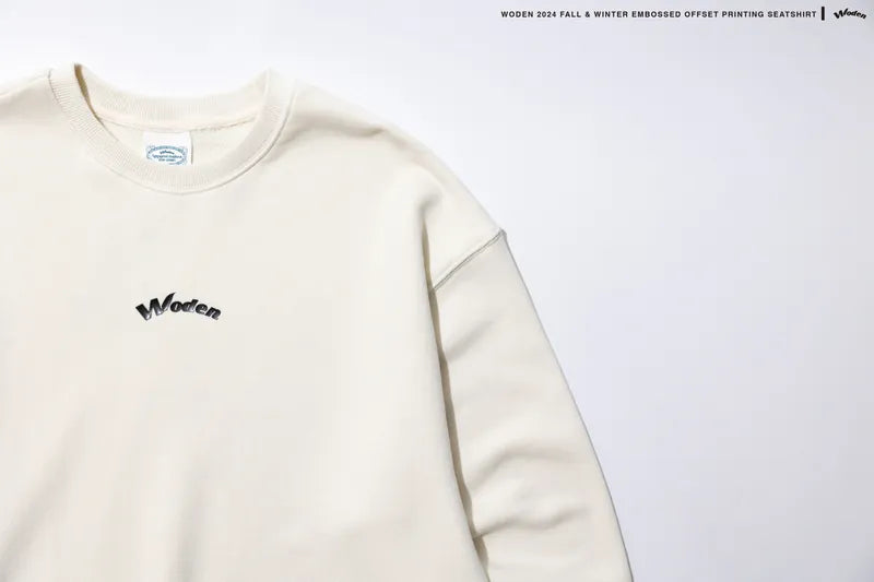 WODEN 2024 Fall & Winter 052 Embossed Offset Printing Sweatshirt