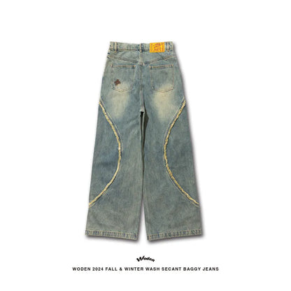 WODEN 2024 Fall & Winter 053 Wash Secant Baggy Jeans