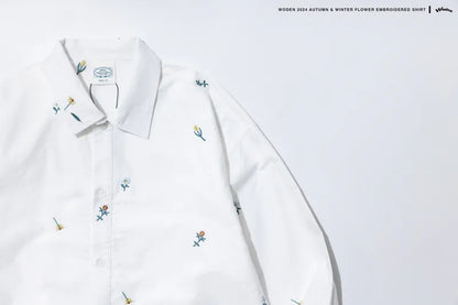 WODEN 2024 Autumn & Winter 059 Flower Embroidered Shirt