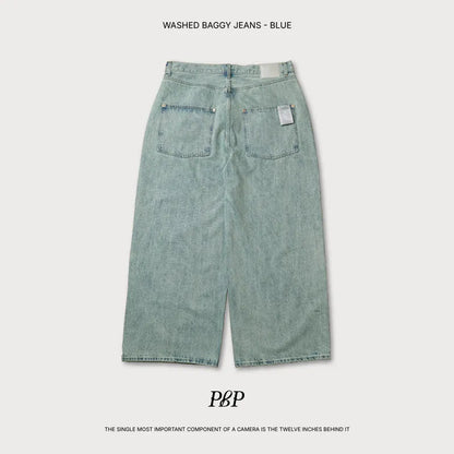 P.B.P WASHED BAGGY JEANS