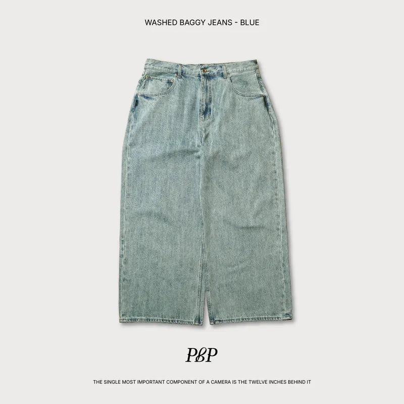 P.B.P WASHED BAGGY JEANS