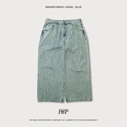 P.B.P WASHED BAGGY JEANS