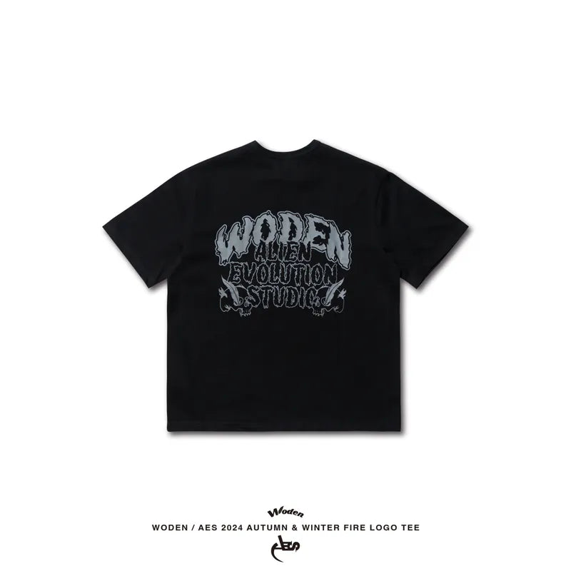 WODEN® X AES® 2024 Autumn & Winter 064 Fire LOGO Tee