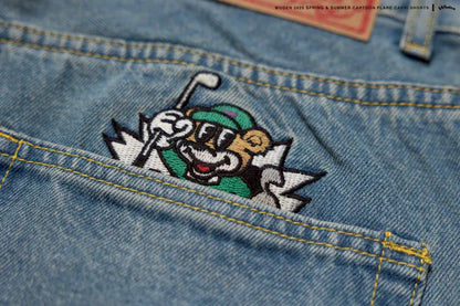 WODEN 2025 Spring & Summer 010 Cartoon Flare Capri Shorts