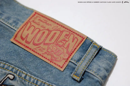 WODEN 2025 Spring & Summer 010 Cartoon Flare Capri Shorts