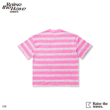 COWAVE 2025 Spring & Summer Washed stripe Tee