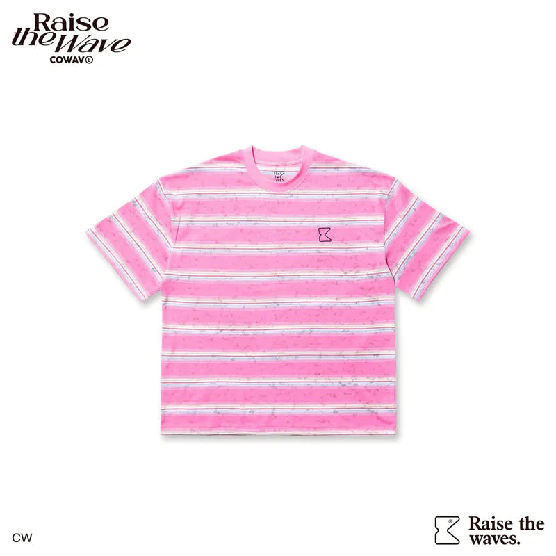 COWAVE 2025 Spring & Summer Washed stripe Tee