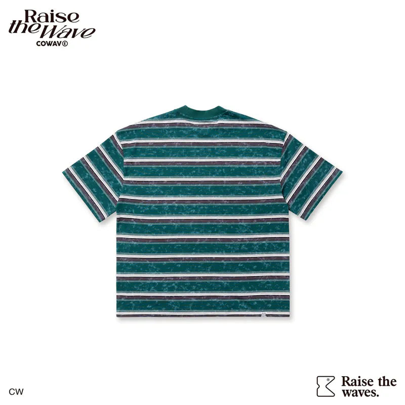 COWAVE 2025 Spring & Summer Washed stripe Tee