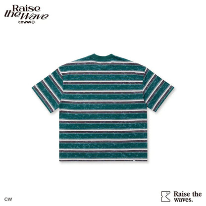 COWAVE 2025 Spring & Summer Washed stripe Tee