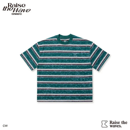 COWAVE 2025 Spring & Summer Washed stripe Tee
