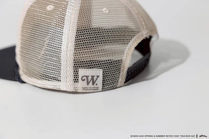 WODEN 2025 Spring & Summer 053 Retro Font Trucker Hat