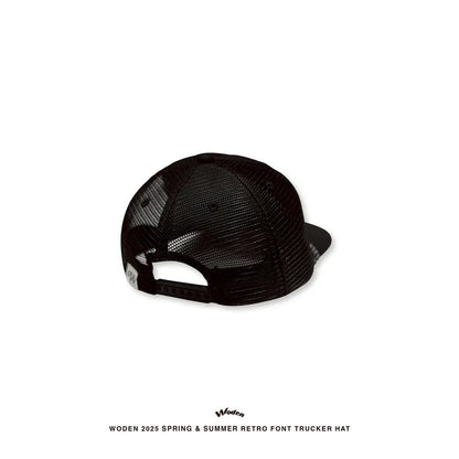 WODEN 2025 Spring & Summer 053 Retro Font Trucker Hat