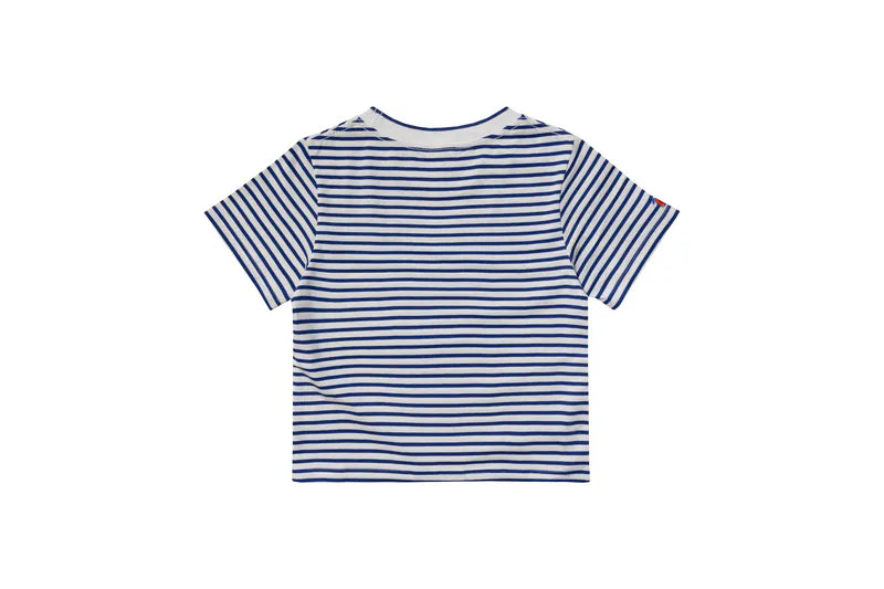 YOKO 條紋修身短版Tee