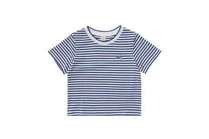 YOKO 條紋修身短版Tee