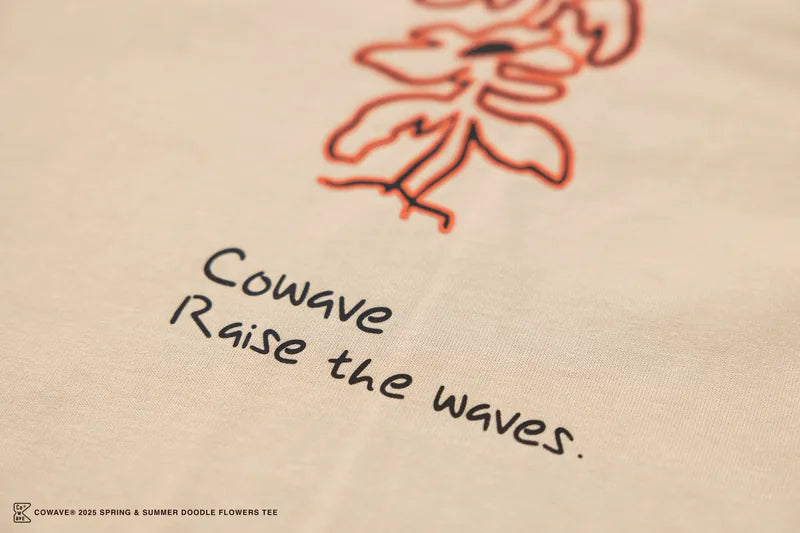 COWAVE 2025 Spring & Summer Doodle Flowers Tee