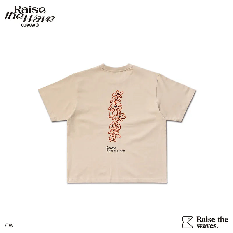 COWAVE 2025 Spring & Summer Doodle Flowers Tee