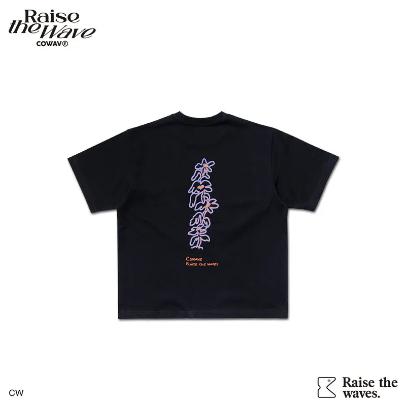 COWAVE 2025 Spring & Summer Doodle Flowers Tee