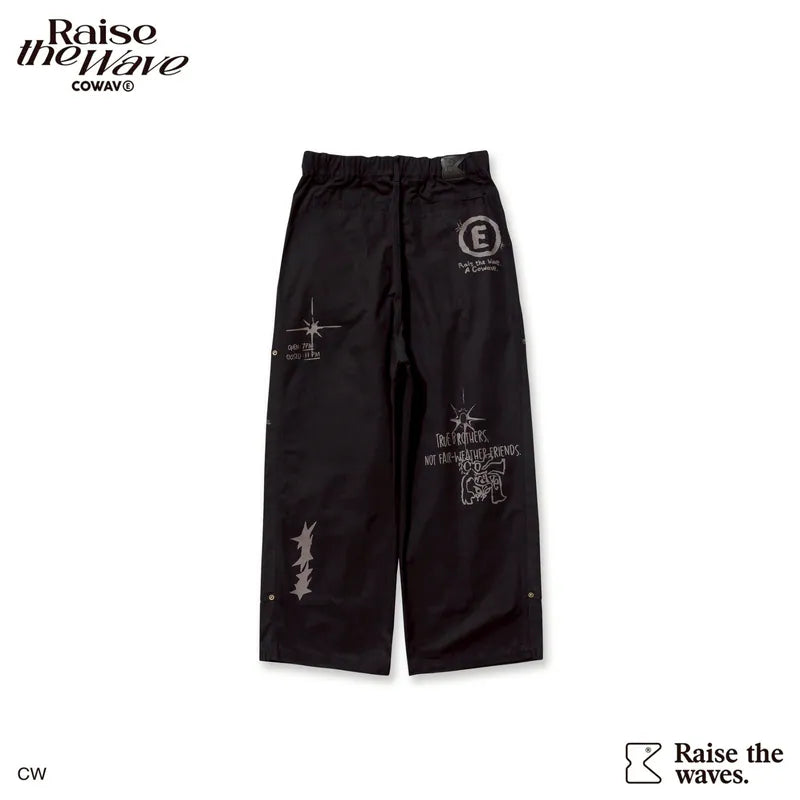 COWAVE 2025 Spring & Summer Doodle Doubleknee Pants