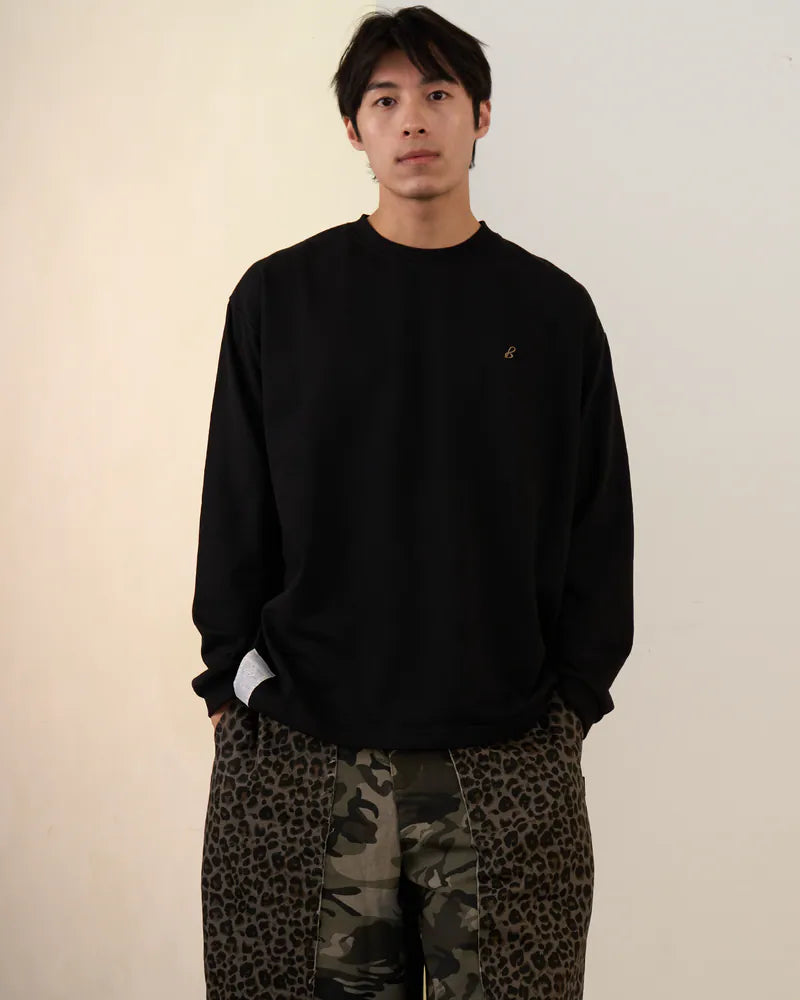 P.B.P - EMBROIDERY LONG SLEEVE TEE - BLACK