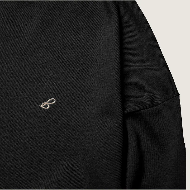 P.B.P - EMBROIDERY LONG SLEEVE TEE - BLACK