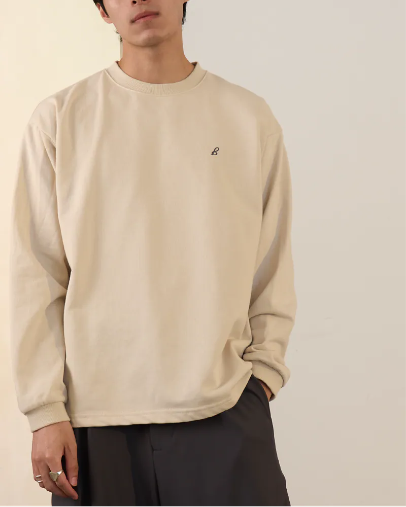 P.B.P - EMBROIDERY LONG SLEEVE TEE - KHAKI