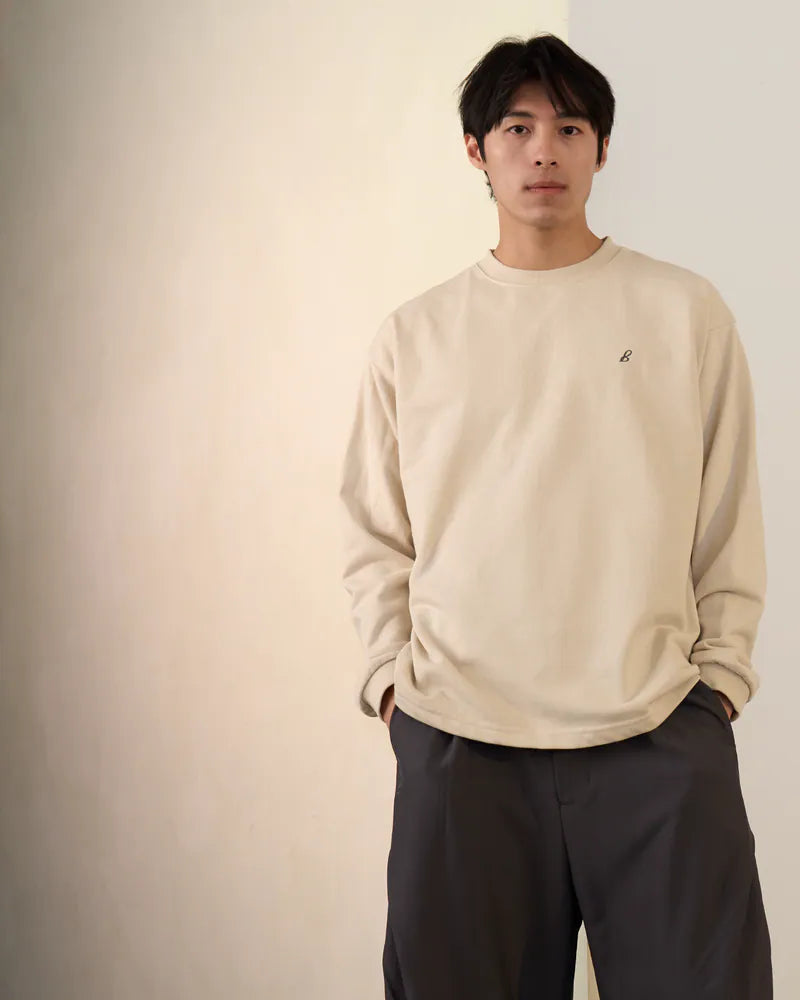 P.B.P - EMBROIDERY LONG SLEEVE TEE - KHAKI