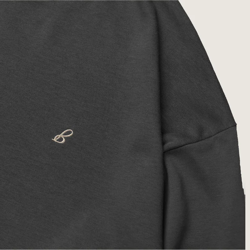 P.B.P - EMBROIDERY LONG SLEEVE TEE - DARK GRAY