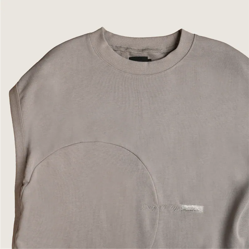 P.B.P - CURVED LOOSE VEST - GRAY