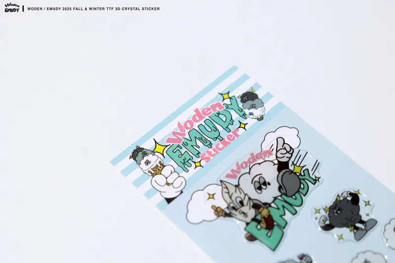 WODEN / EMUDY 2025 Fall & Winter 013 TTF 3D CRYSTAL STICKER