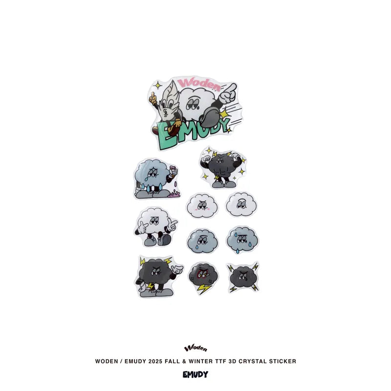 WODEN / EMUDY 2025 Fall & Winter 013 TTF 3D CRYSTAL STICKER