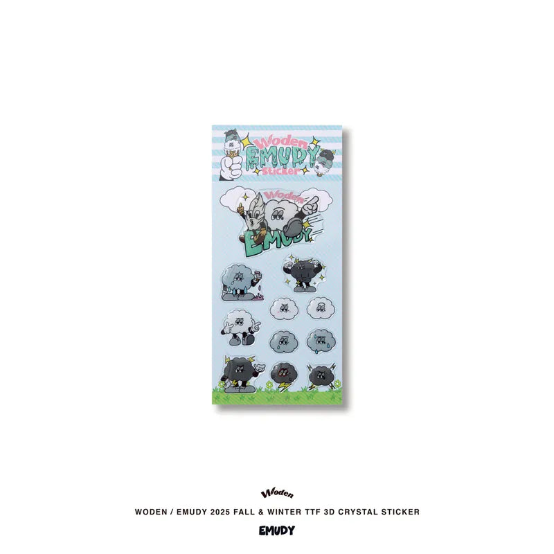 WODEN / EMUDY 2025 Fall & Winter 013 TTF 3D CRYSTAL STICKER