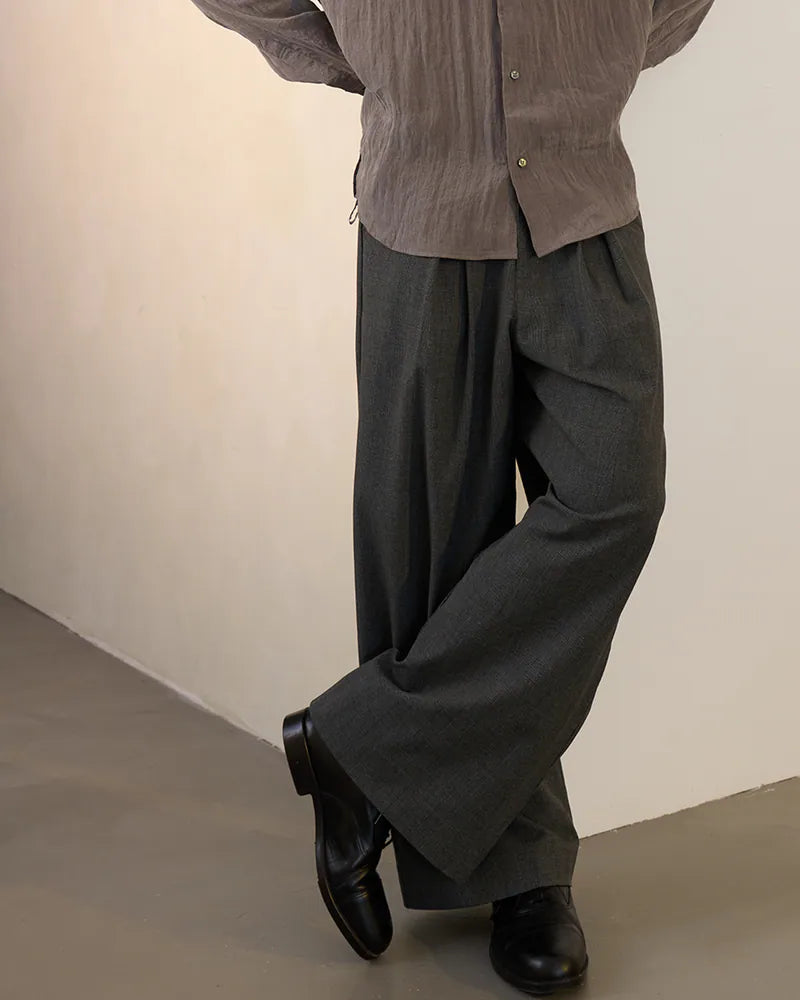 P.B.P - LOOSE-FIT TROUSERS - GRAY