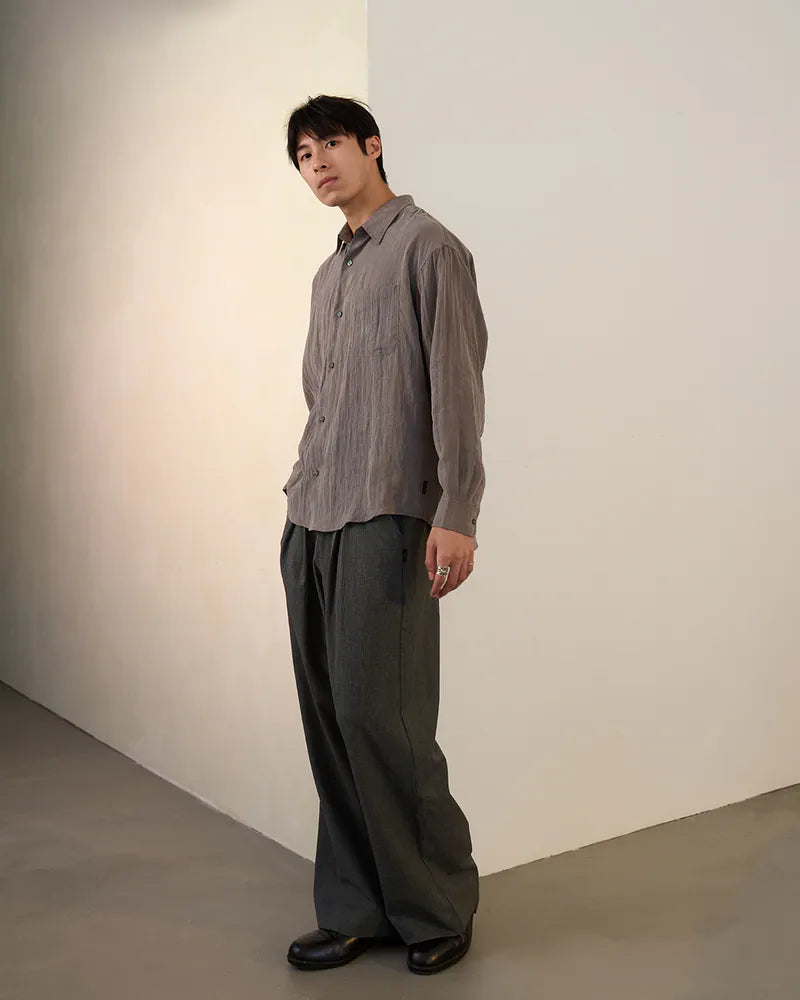 P.B.P - LOOSE-FIT TROUSERS - GRAY