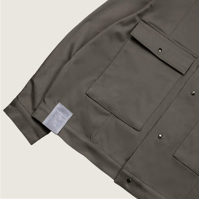 P.B.P - LOOSE FIT POCKET JACKET - DARK GRAY