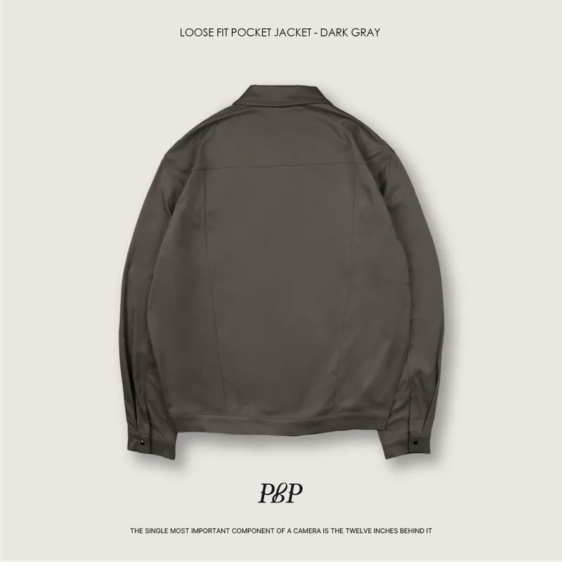 P.B.P - LOOSE FIT POCKET JACKET - DARK GRAY