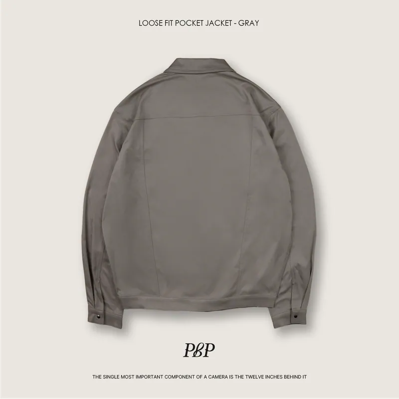 P.B.P - LOOSE FIT POCKET JACKET - GRAY
