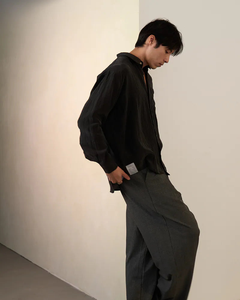 P.B.P - LOOSE FIT DAILY SHIRT - BLACK