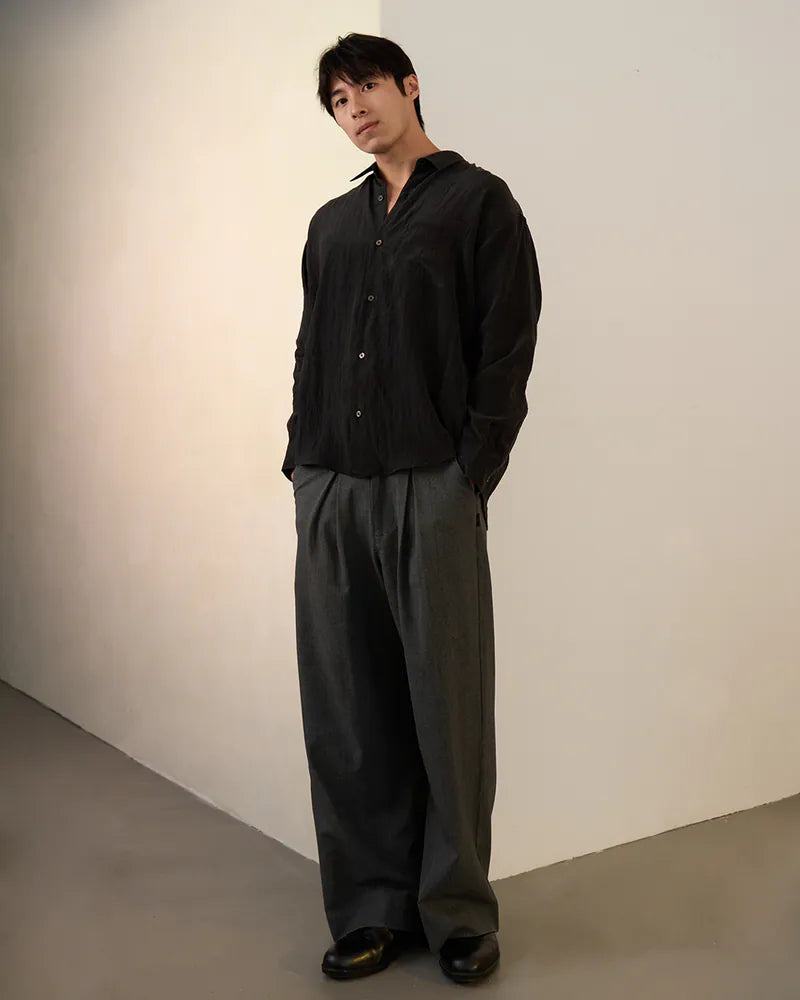 P.B.P - LOOSE FIT DAILY SHIRT - BLACK