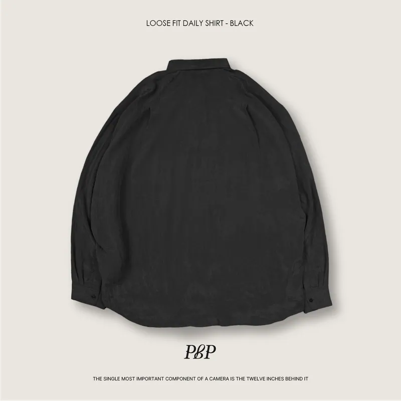 P.B.P - LOOSE FIT DAILY SHIRT - BLACK