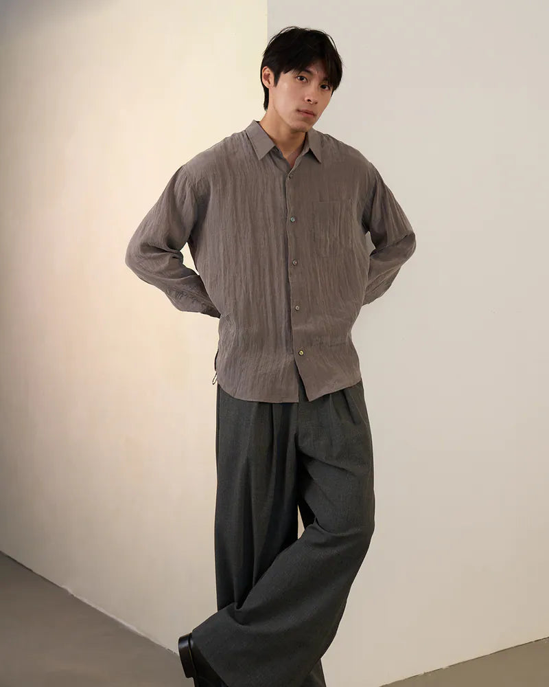 P.B.P - LOOSE FIT DAILY SHIRT - GRAY