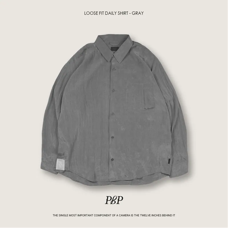 P.B.P - LOOSE FIT DAILY SHIRT - GRAY
