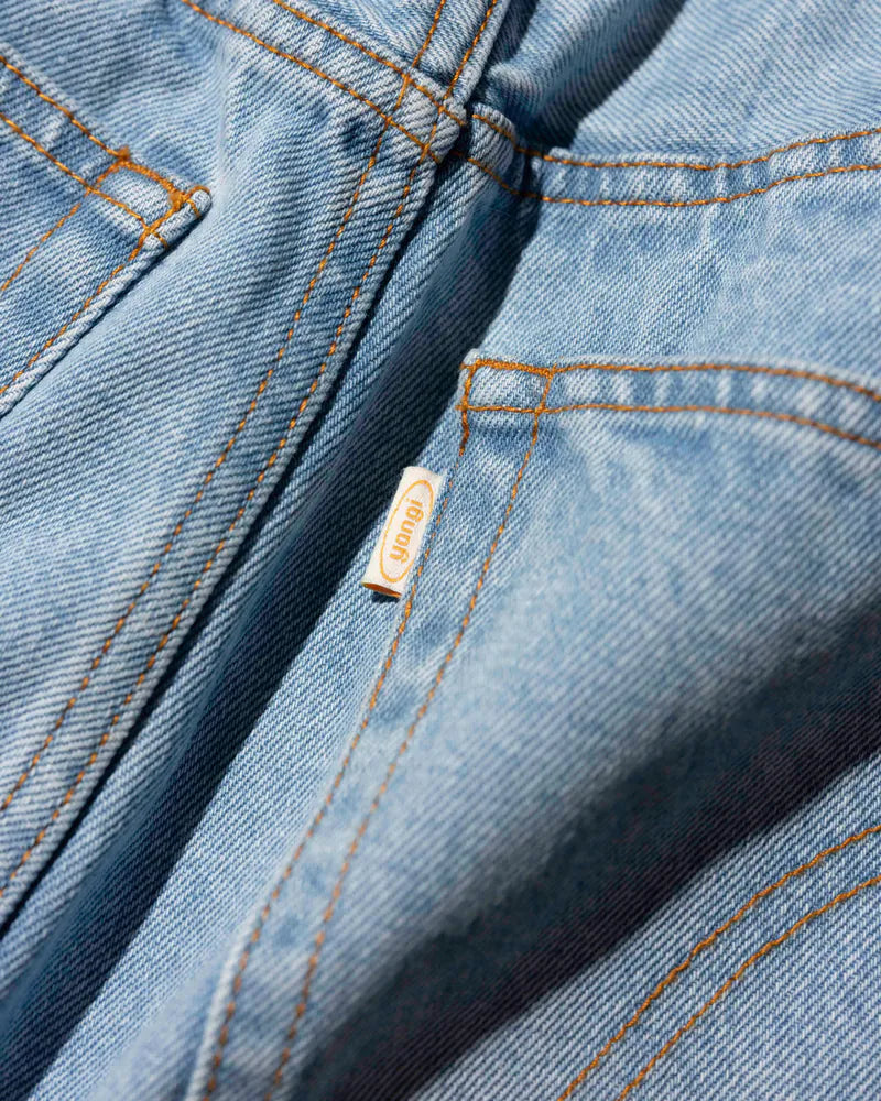 YANGI Vintage Washed Denim Trousers