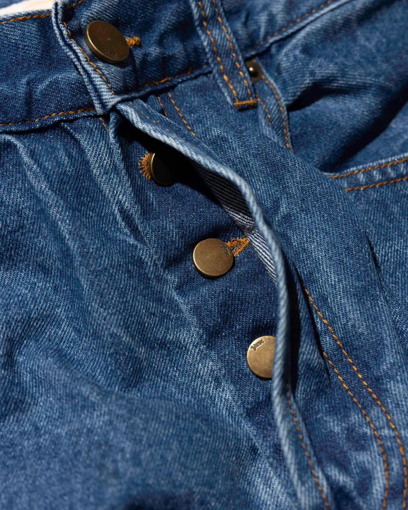 YANGI Vintage Washed Denim Trousers