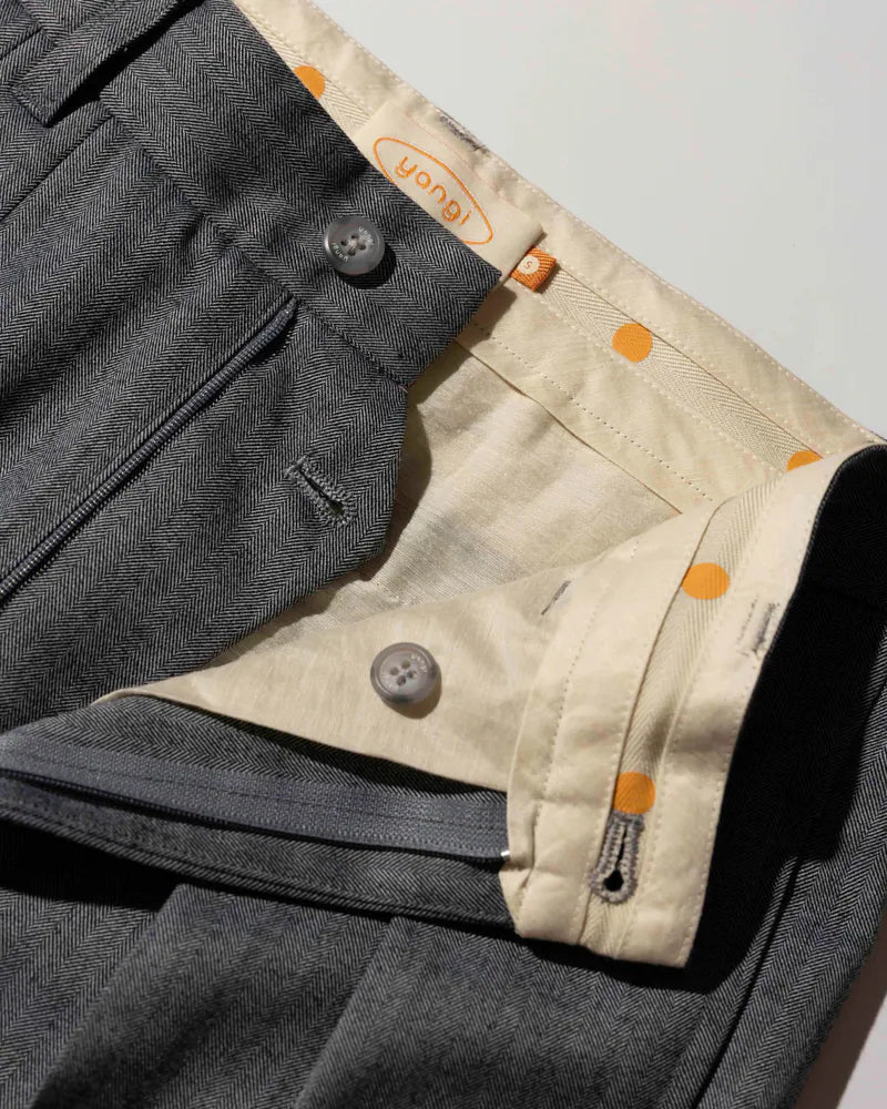 YANGI Wool-mixed Wide-legs Trousers